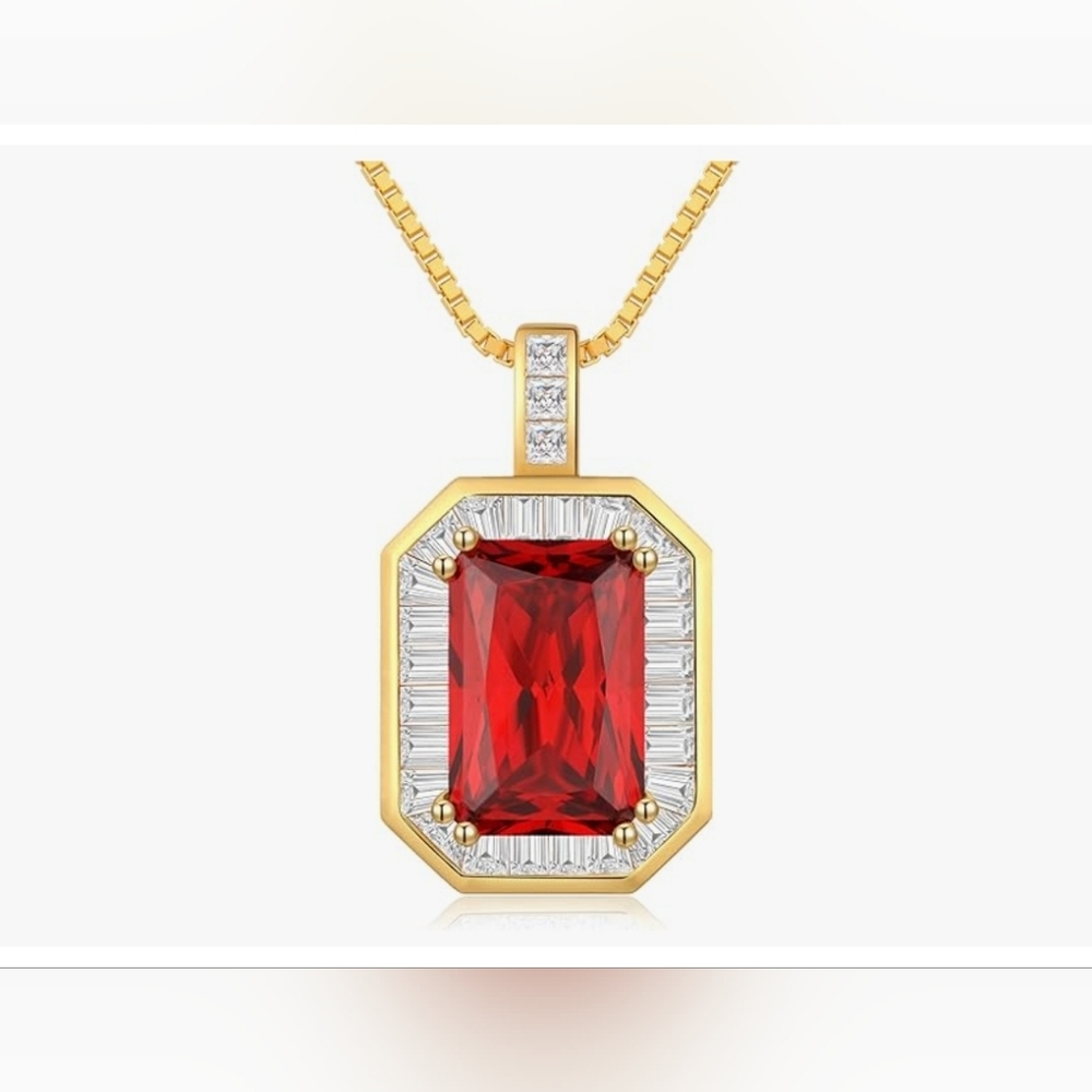 Birthstone Pendant Necklace – 18K Gold Plated, Sterling Silver S925 Gift For Mom